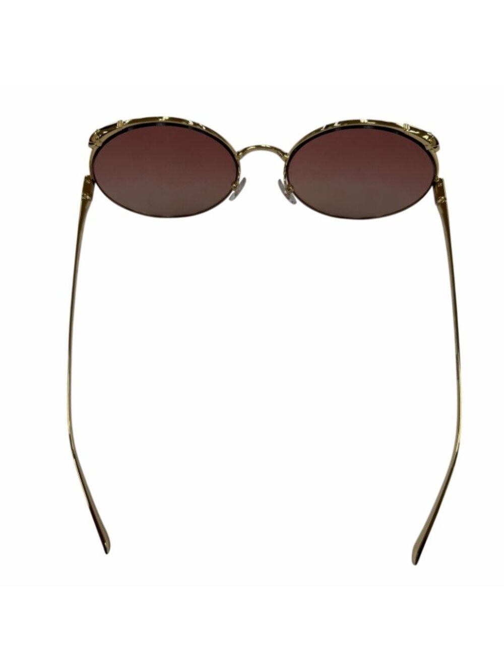 Cartier Panthere Round Half Rim Sunglasses Gold 60 20 Demo Lens Eyewear - Picture 6 of 12